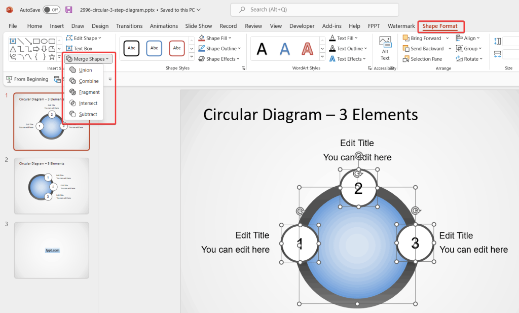 How to Combine Shapes (Union, Intersect, Subtract) in PowerPoint