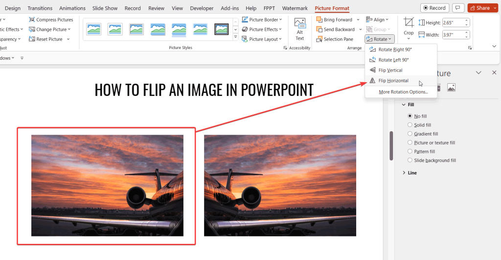 How to Mirror an Image in PowerPoint (Very Easy Way)