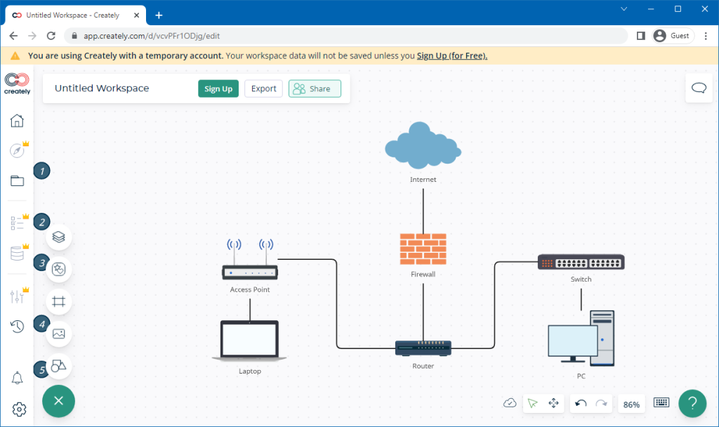 powerpoint network diagram template