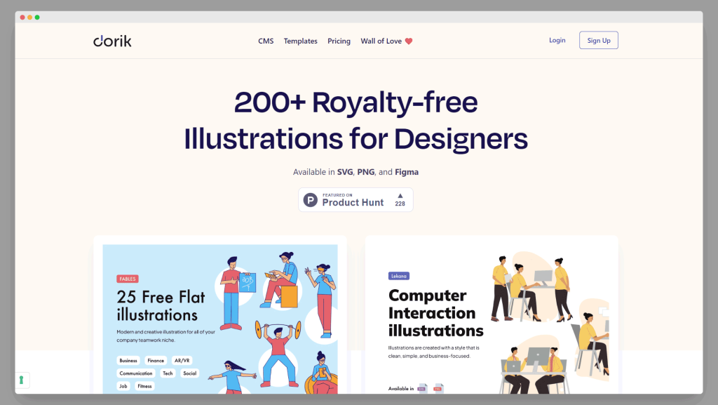 Royalty-free illustrations for designers
