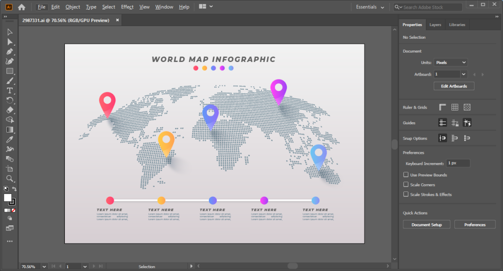Map Design created in Adobe Illustrator