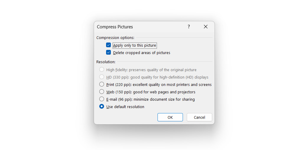 How to compress pictures in PowerPoint using the built-in compress functionality.