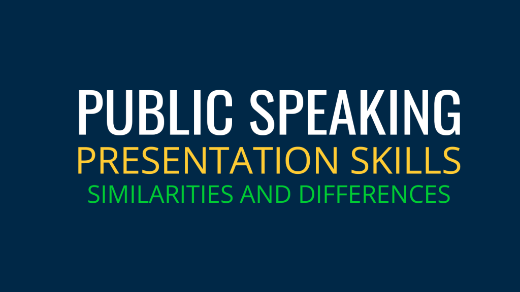 difference between business presentation and public speaking