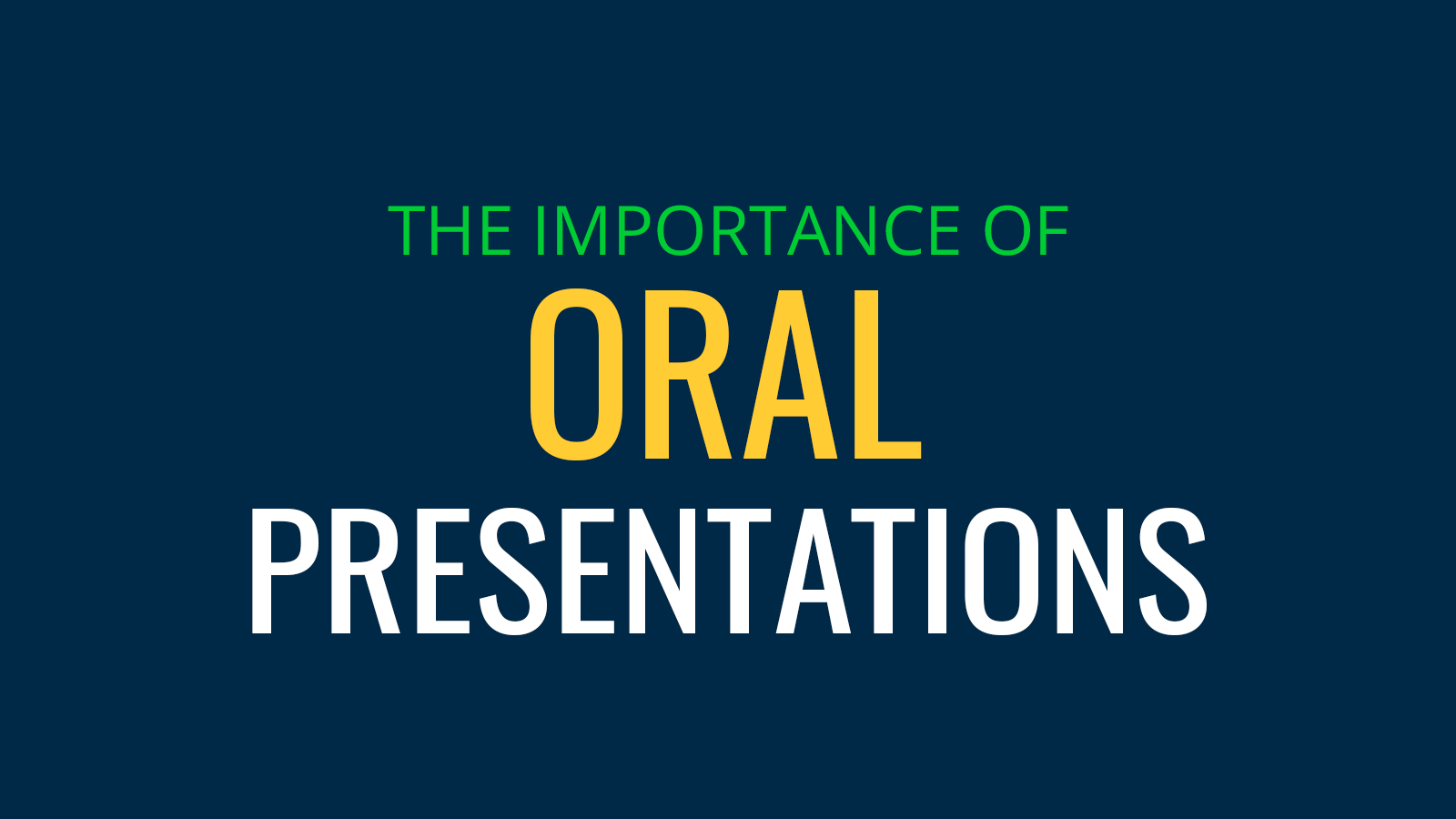 oral presentations can be structured as goodwill messages