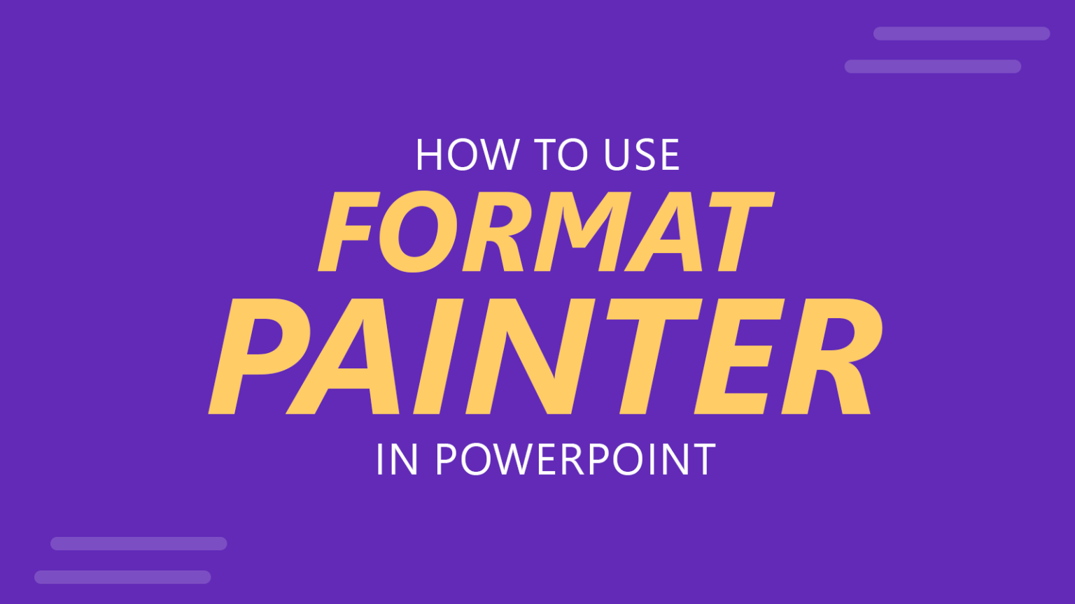 format painter in powerpoint presentation