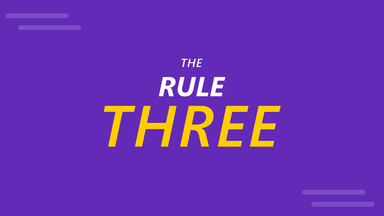 Using the Rule of Three in Presentations