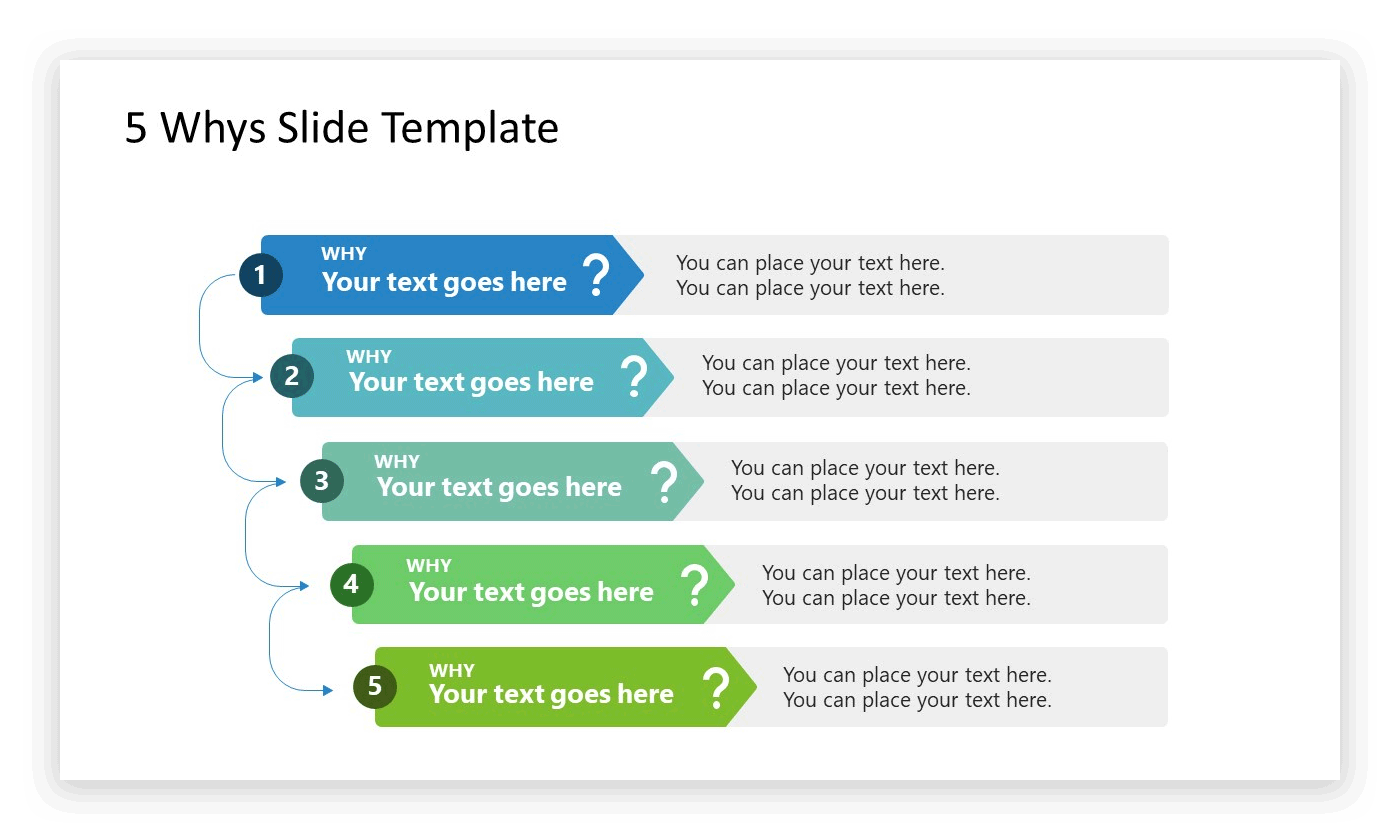 Simple free 5 Why PowerPoint template