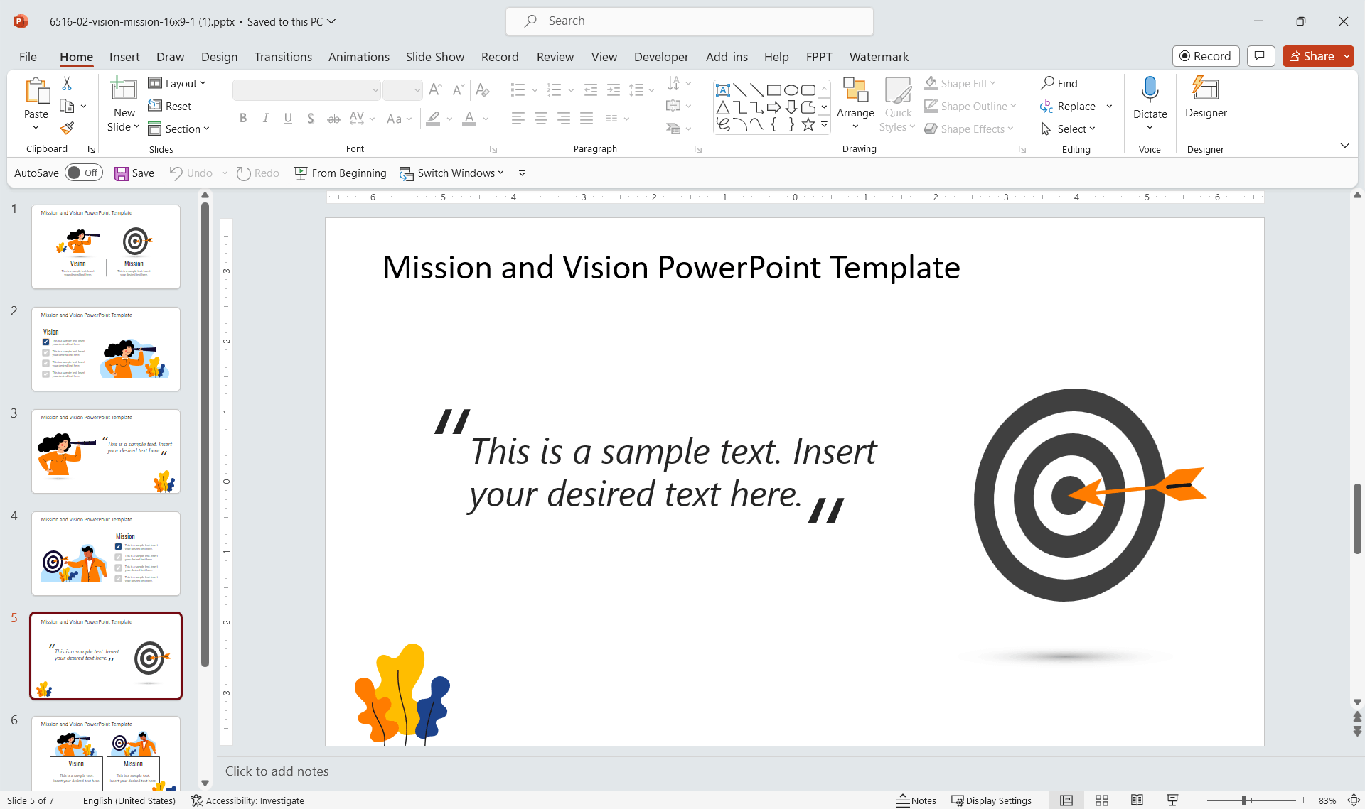 Presenting your Mission and Vision in a PowerPoint Presentation
