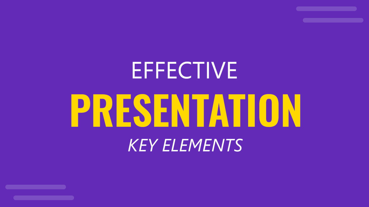 effective presentation design