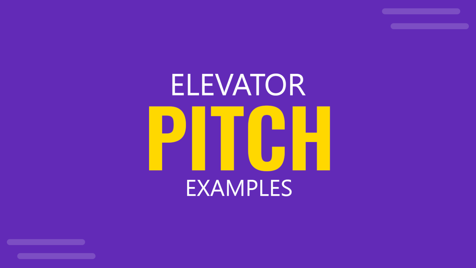 Crafting The Perfect Elevator Pitch: 7+ Inspiring Elevator Pitch ...