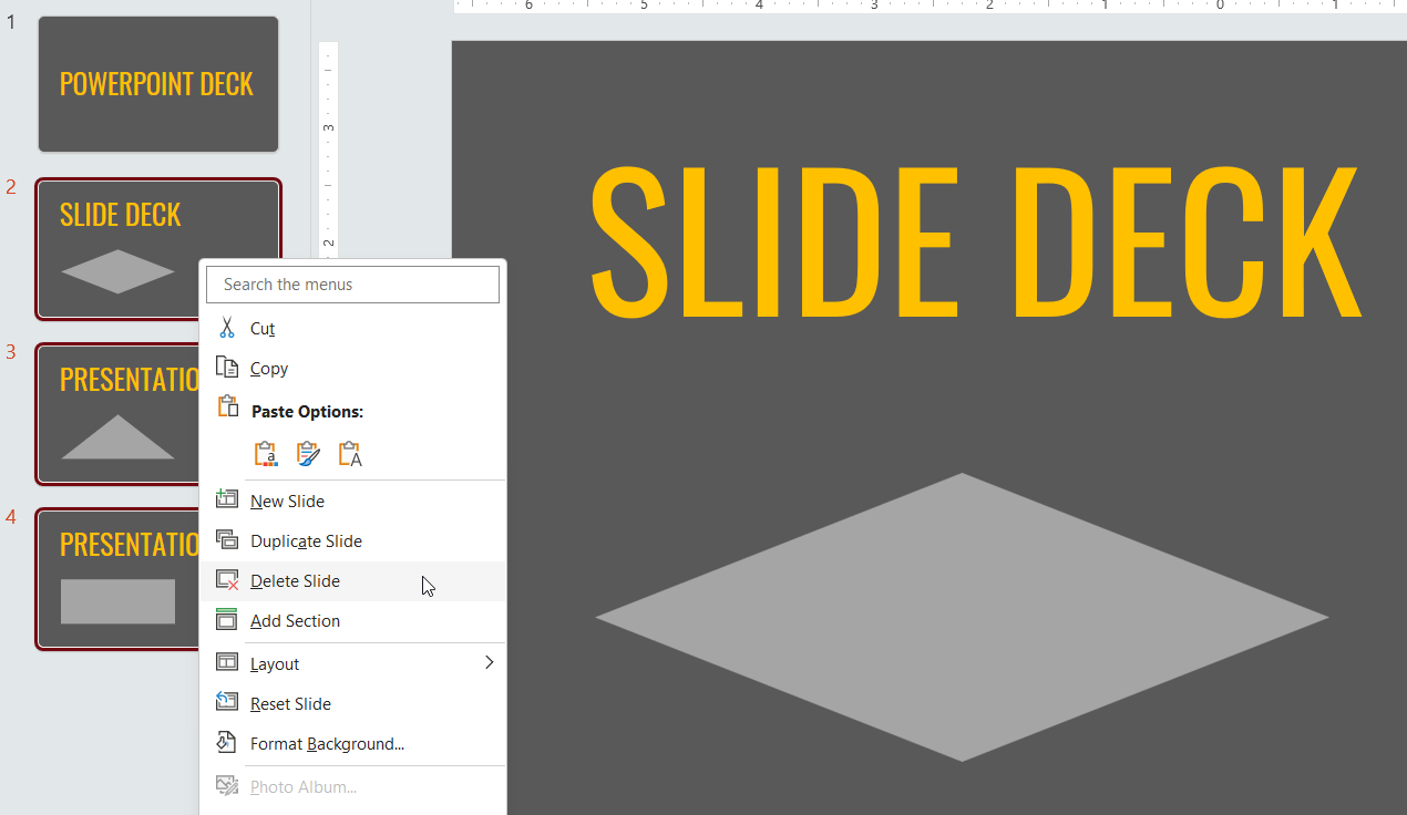 Delete Multiple Slides from a PowerPoint Presentation