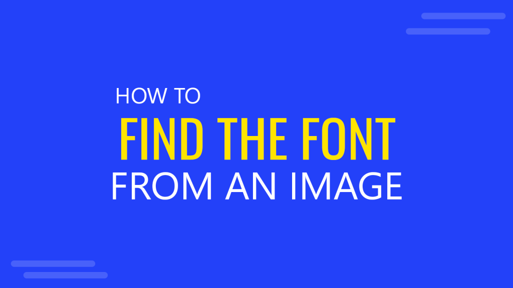 find font using image free