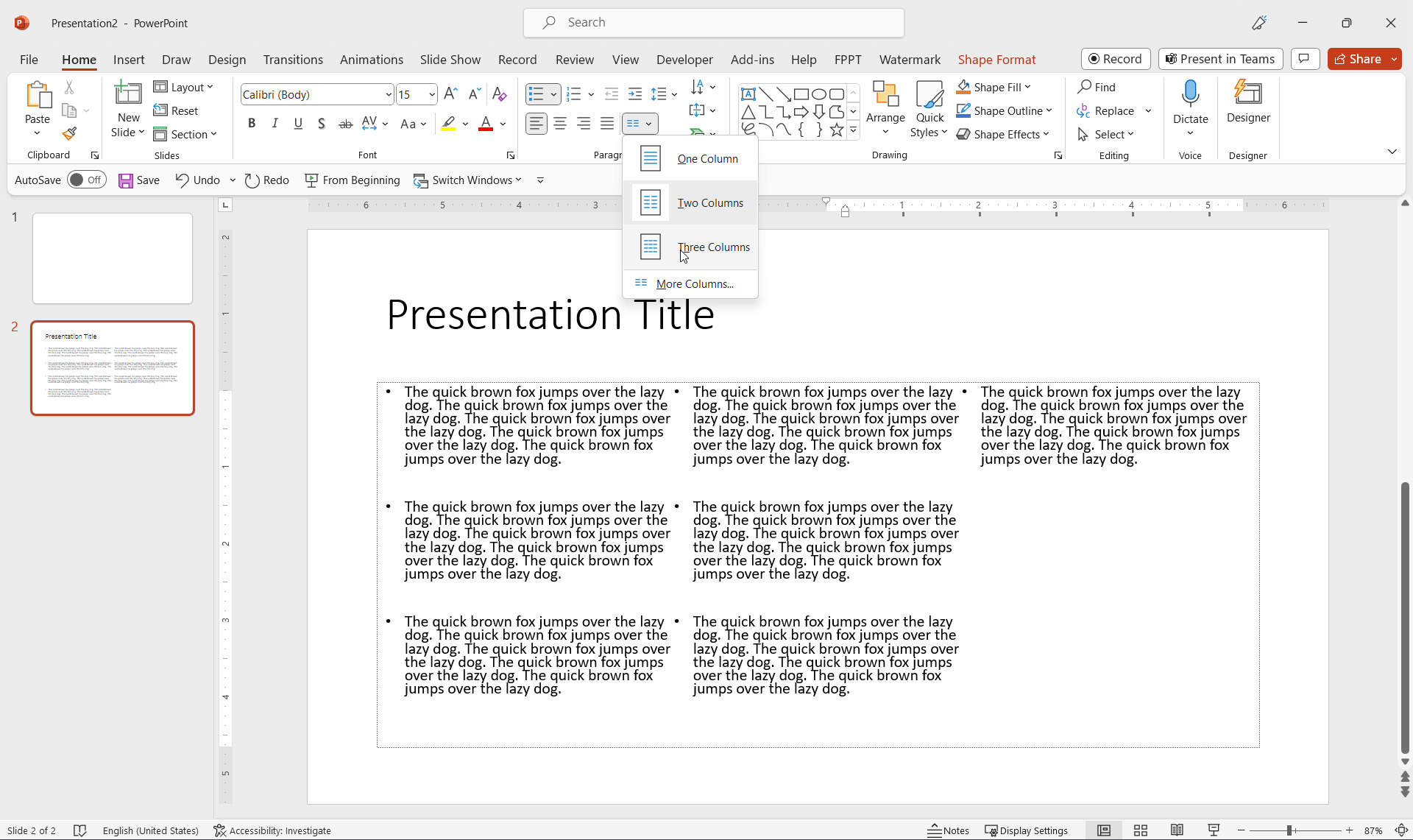 how-to-create-text-columns-in-a-powerpoint-slide