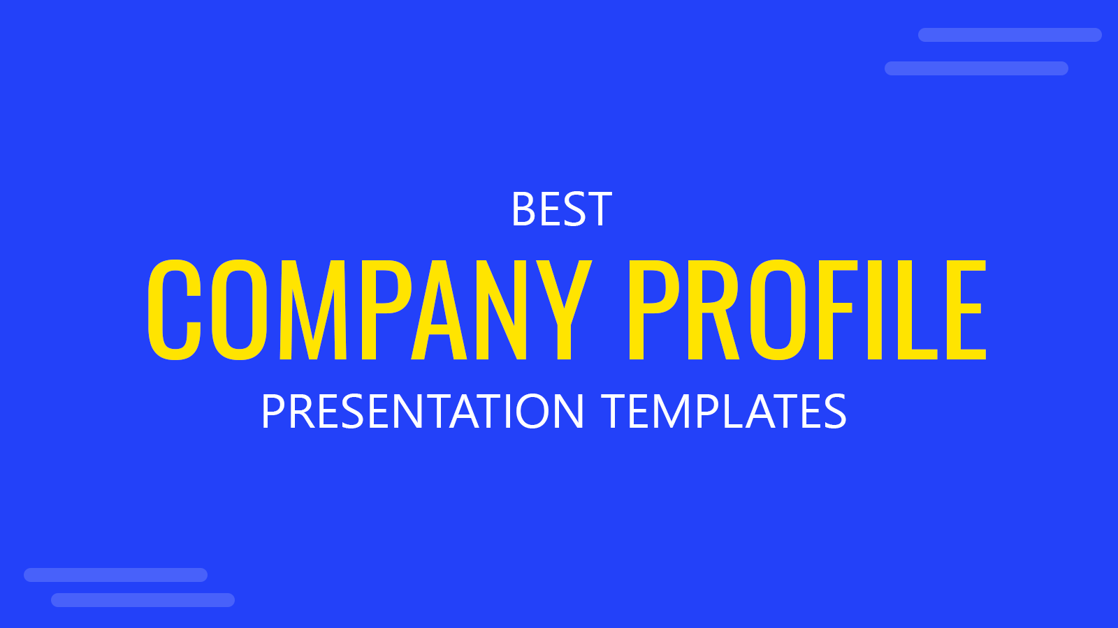 Best Company Profile Templates for PowerPoint