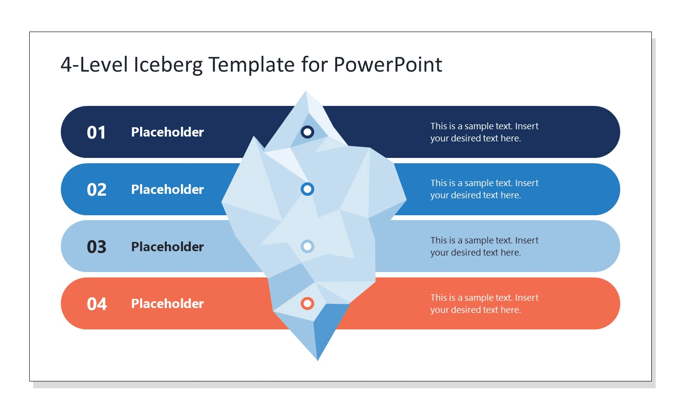 4-Level Iceberg PowerPoint Template