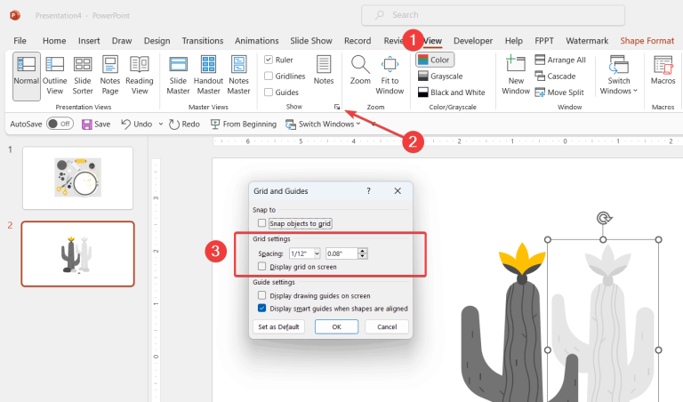 How To Configure Grid And Ruler In PowerPoint