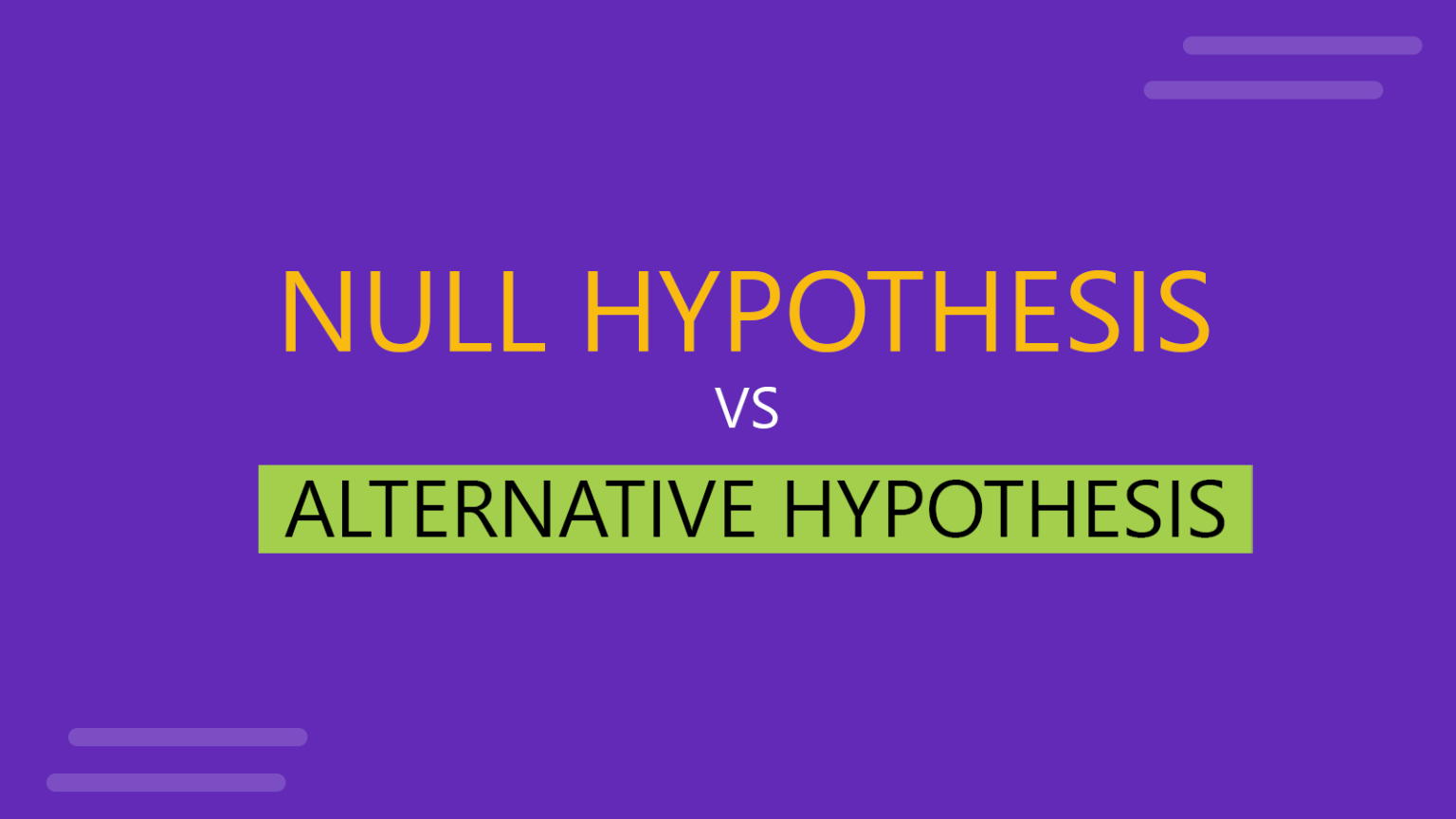 null and alternative hypothesis are statements about mcq