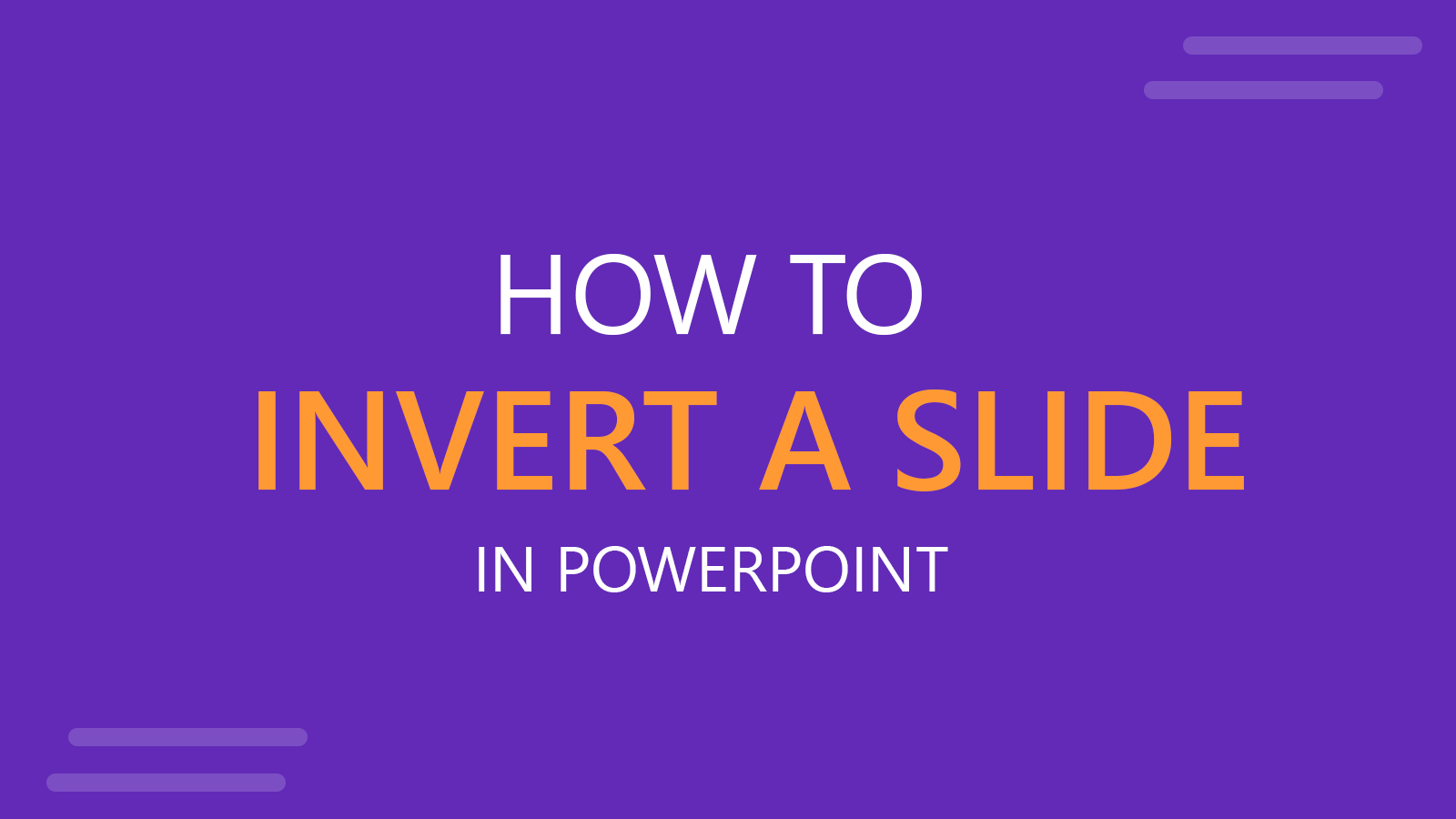 How to Invert a Slide in PowerPoint