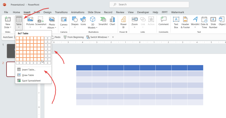 How to Create a Table in PowerPoint