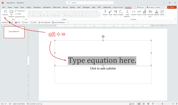 How To Insert Equations In Powerpoint Easy Way 8283