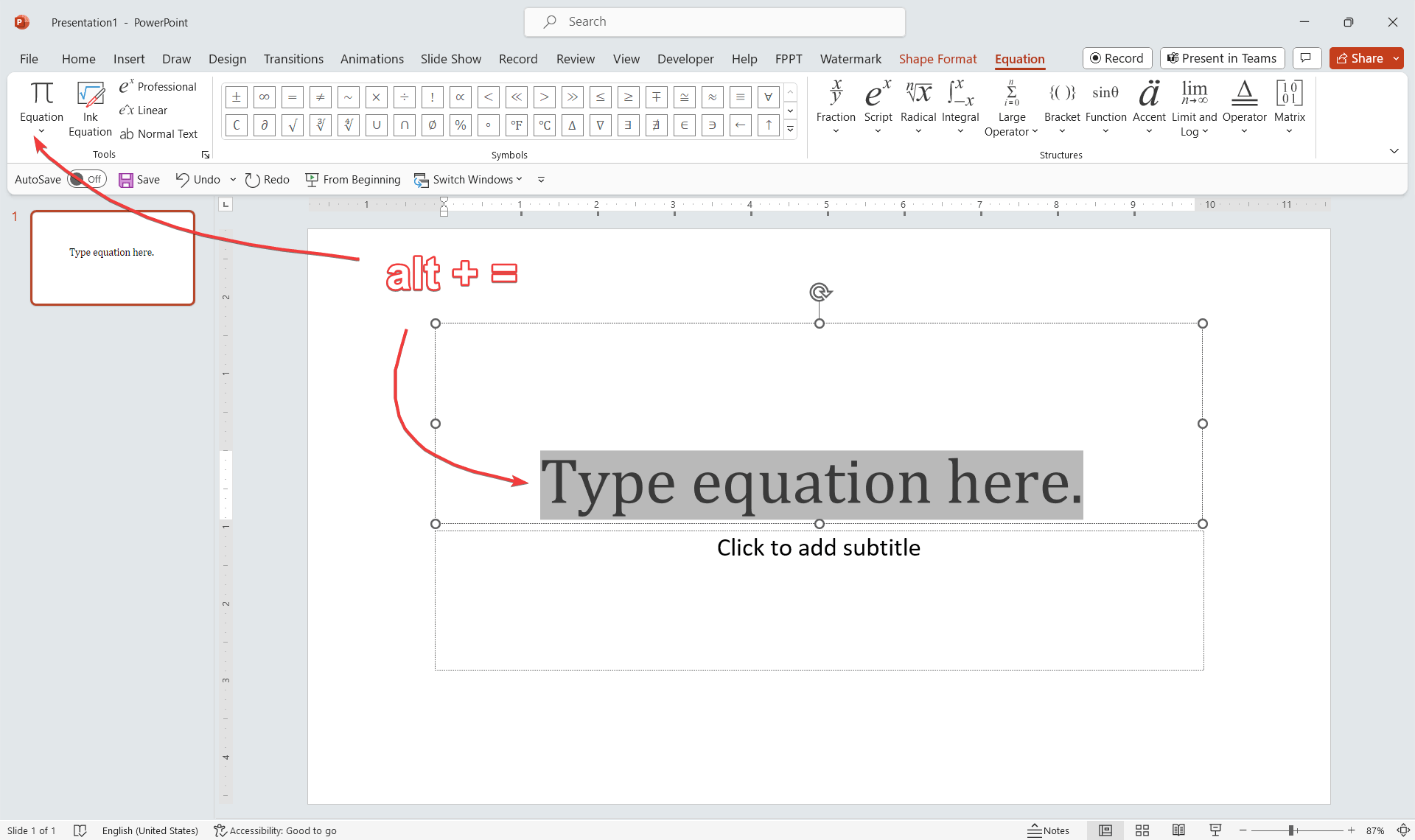 how-to-insert-equations-in-powerpoint-easy-way