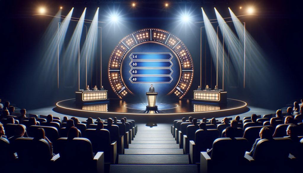 Who Wants to Be a Millionaire PowerPoint template for interactive games.