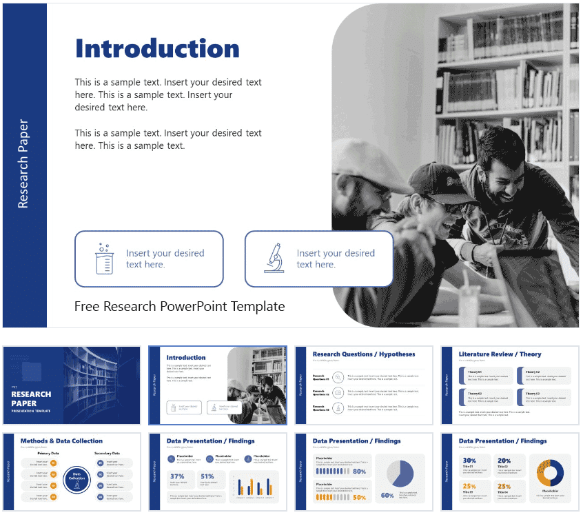 Example of Free Research Presentation template for PowerPoint