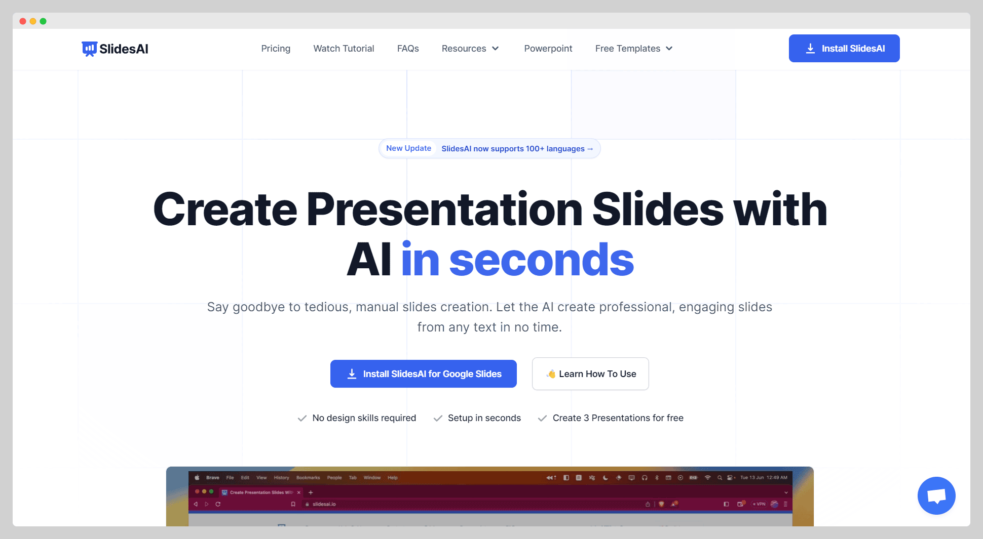 Slides AI Homepage