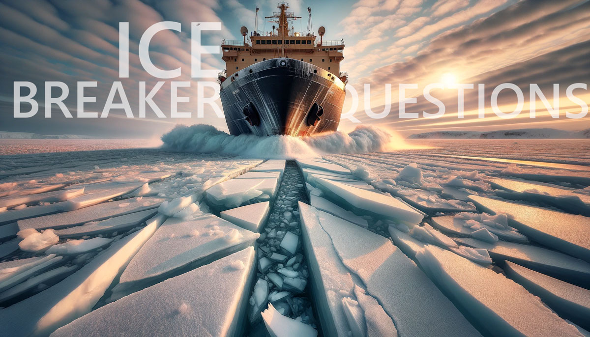 Example of Ice Breaker background for using in presentation slides.