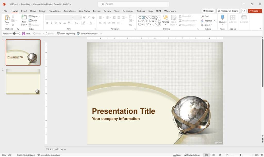 ppt template for research free download