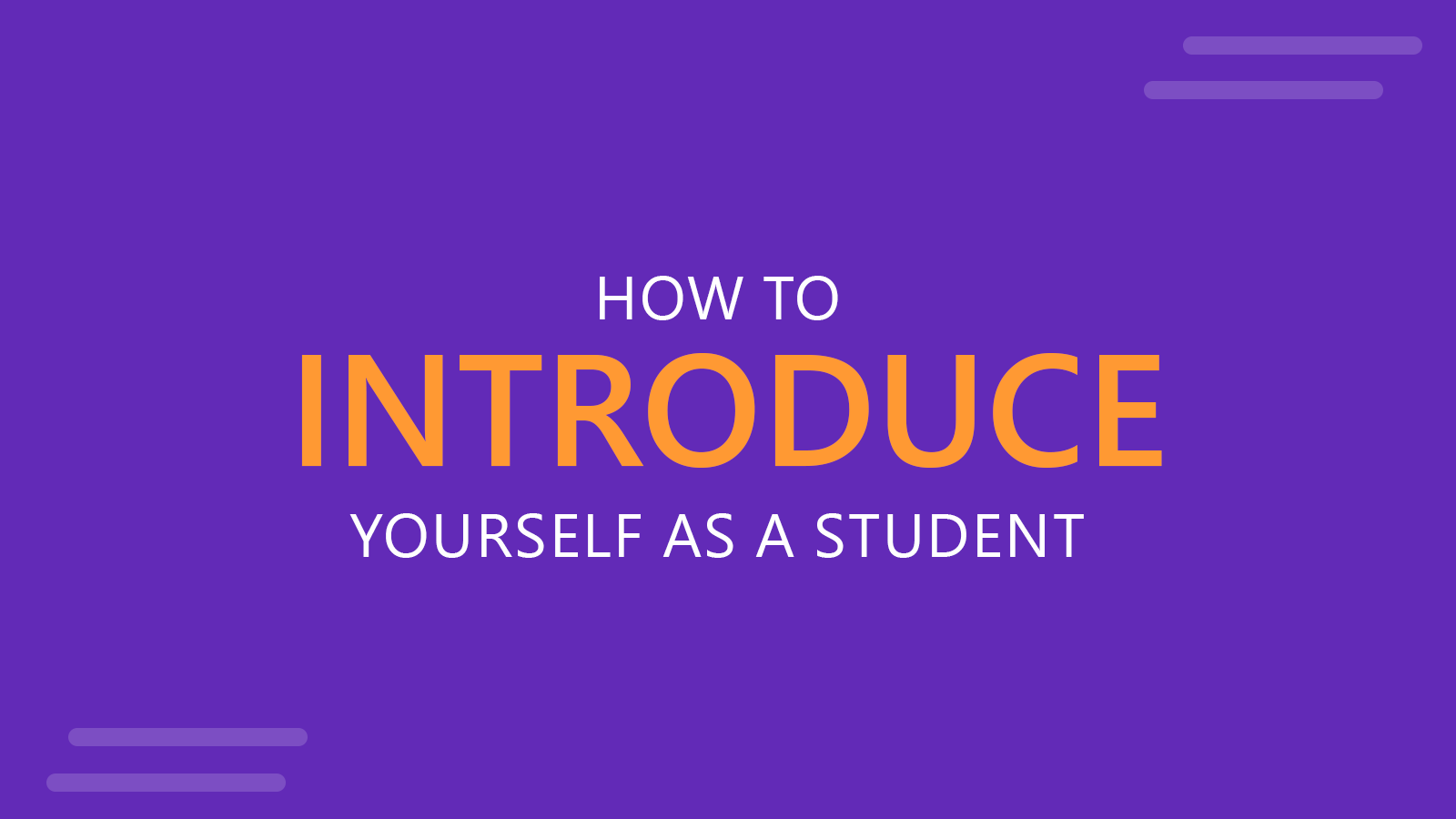 How to Introduce Yourself in a Presentation as a Student