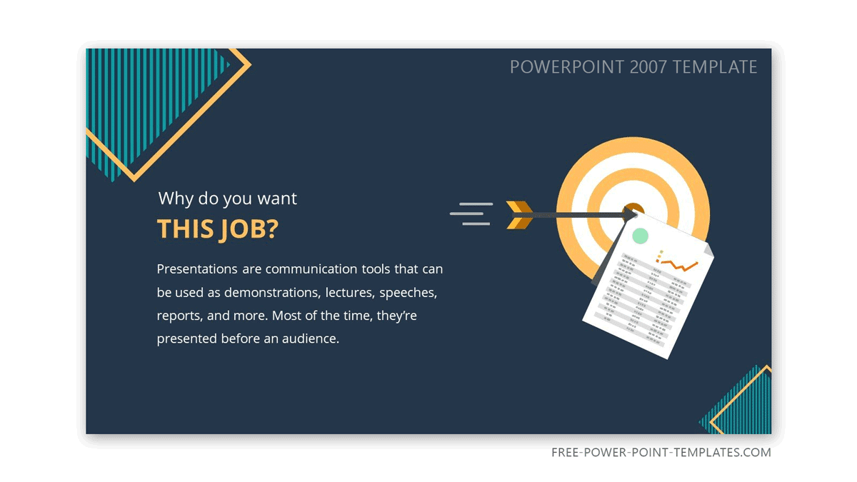 Example of Job Interview template for Microsoft PowerPoint 2007