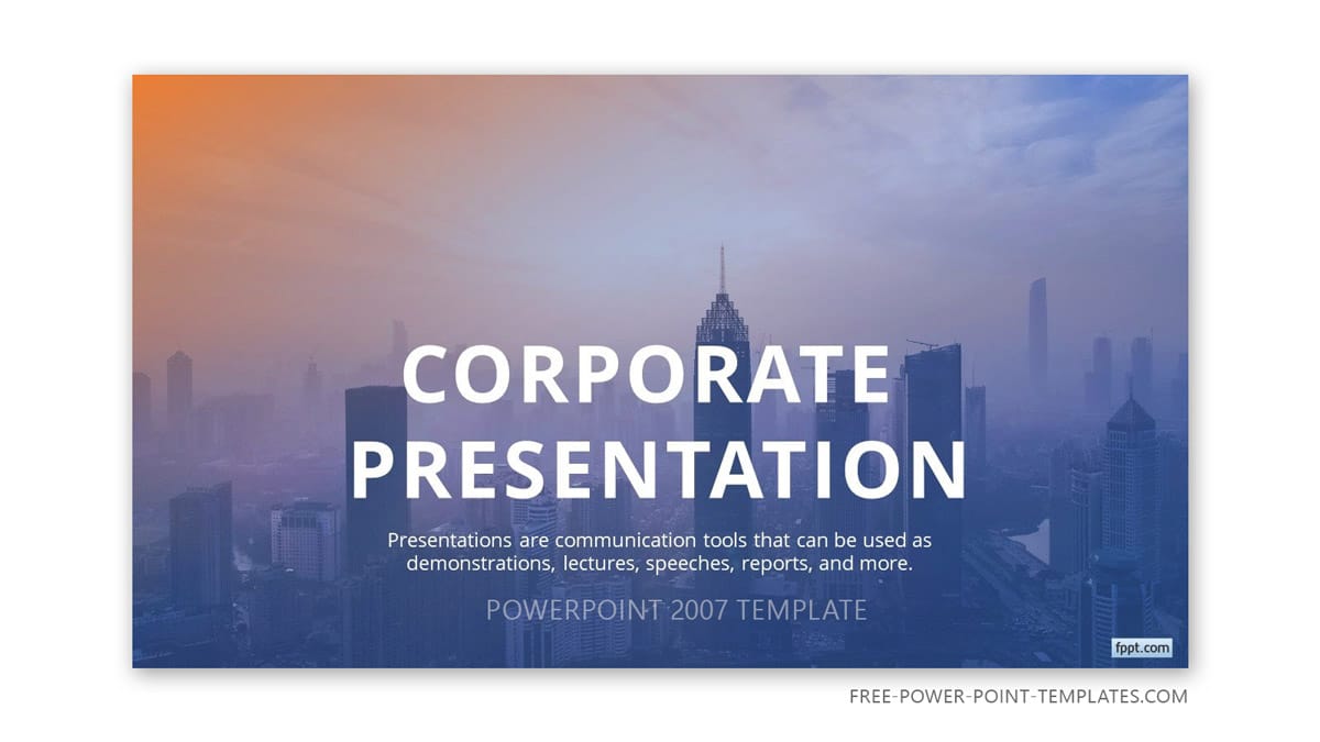 Example of Company Profile template for PowerPoint 2007