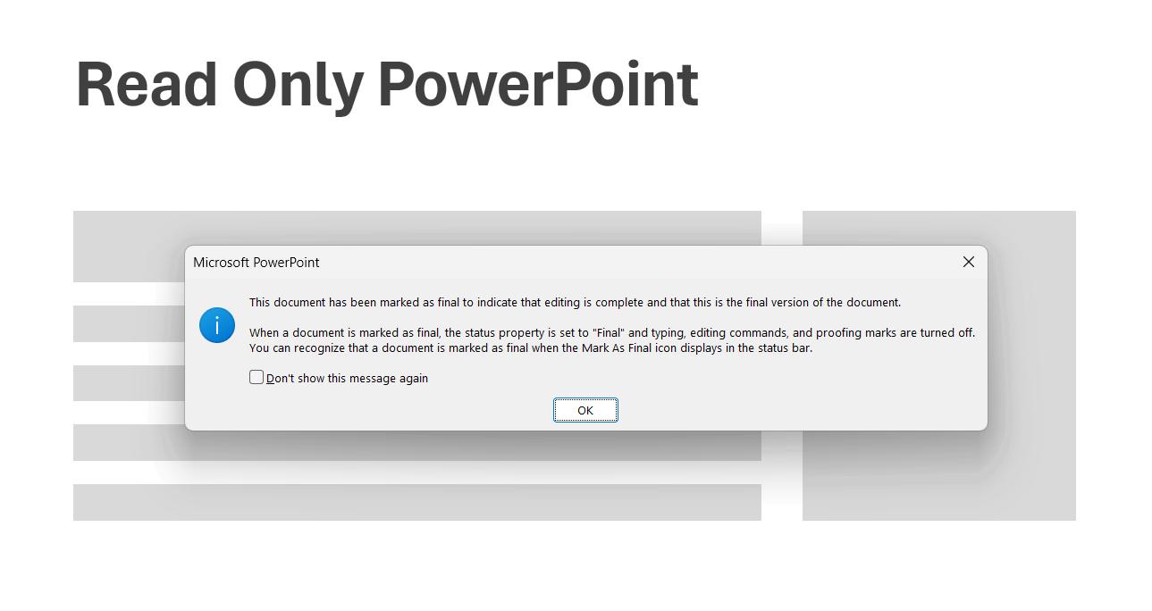 Read only PowerPoint