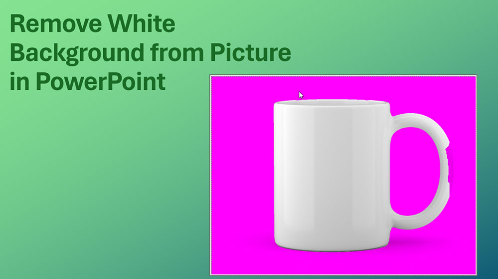 Example how to remove white background from image in PowerPoint