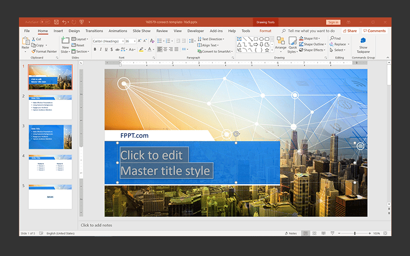 Free PowerPoint Template Example from FPPT