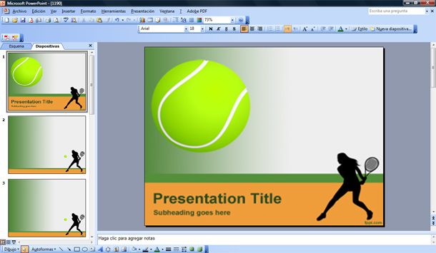 tennis PowerPoint template sport slide designs
