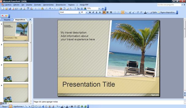 travel powerpoint templates free