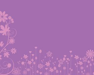 Pink Flowers Power Point Template
