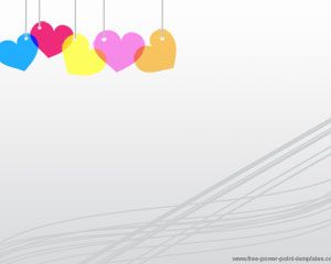 colorful hearts power point template