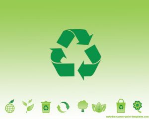 green recycling power point template