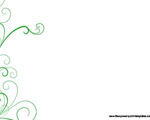 Swirly green PowerPoint template
