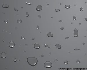 Raindrops Template for PowerPoint with Gray Background