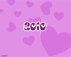 Love in new year 2010 Powerpoint Template