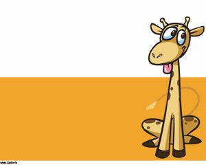 Giraffe Cartoon Powerpoint Template