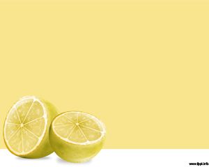 Lemon PowerPoint template with yellow background