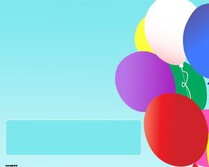 Colorful Balloons PPT Template with balloons slide design