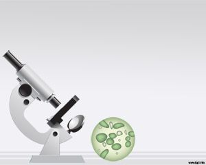 PPT Biology PowerPoint template with Microscope