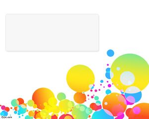 chromatic powerpoint template with bubbles