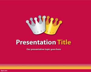 Free Kingdom PowerPoint Template over red background